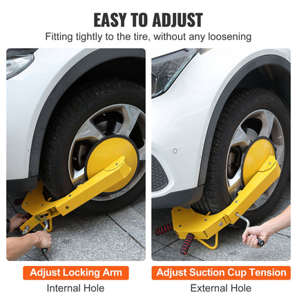 VEVOR Heavy-Duty Wheel Lock Clamp, 2-Pack Anti-Theft Tire Lock