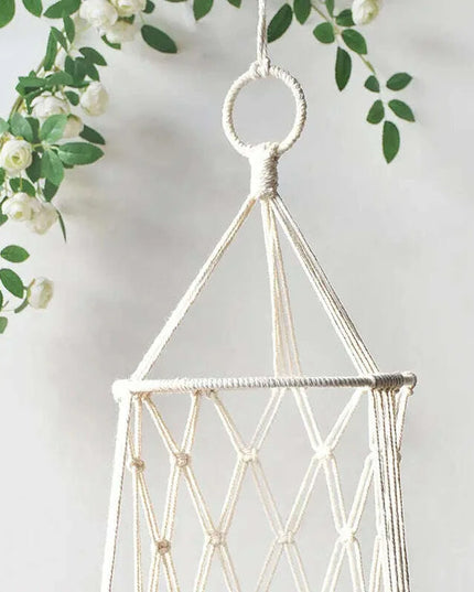 Bohemian Woven Cat Hammock Bed - Handcrafted Cotton Rope Swing with Tassels - Cozy Nest for Kittens and Indoor Decor