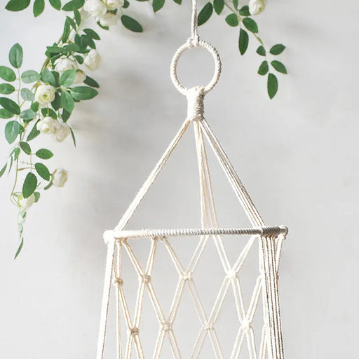 Bohemian Woven Cat Hammock Bed - Handcrafted Cotton Rope Swing with Tassels - Cozy Nest for Kittens and Indoor Decor