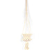 Handcrafted Beige Iron Ring Cotton Hanging Planter
