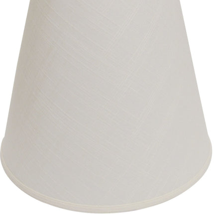 Room & Decor Deep Cone Hardback Lampshade, White Linen, 9" Top, 16" Bo