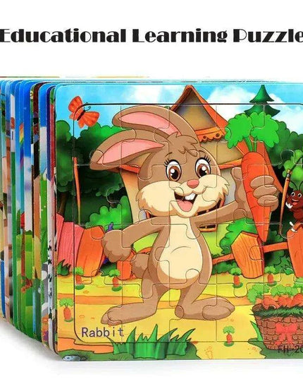 Montessori Interactive 3D Wooden Puzzle - Engaging Learning Toy for Young Adventurers