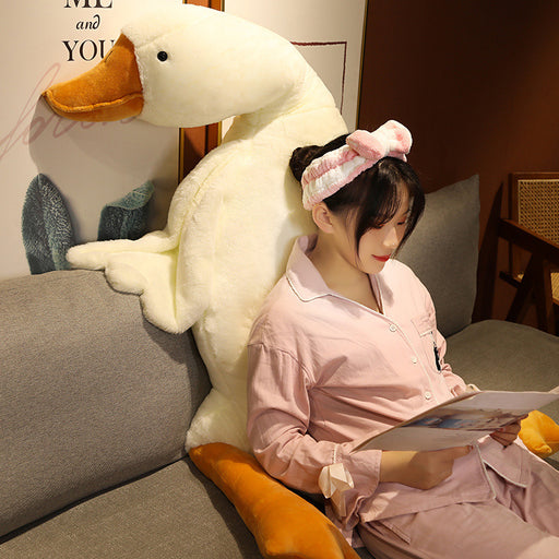 Cute White Goose Plush Pillow - Charming Children's Keepsake