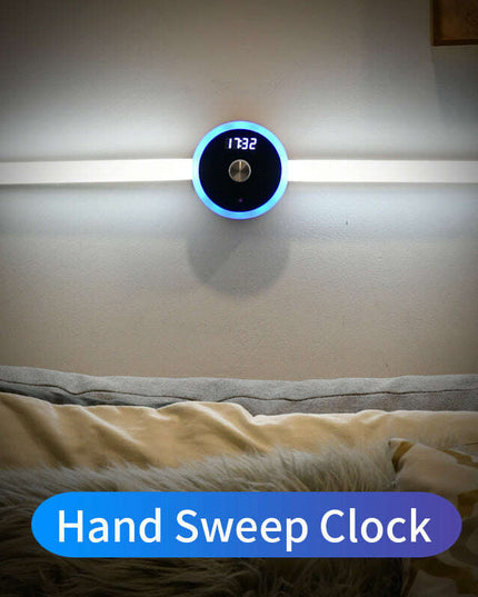 Smart Cabinet Light Clock Timing Sensor Light Removable LED Wardrobe Light Manual Sweep Switch Light