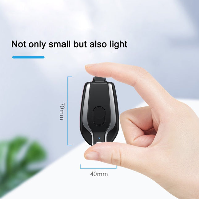 1500mAh Mini Power Emergency Pod Keychain Charger With Type-C Ultra-Co