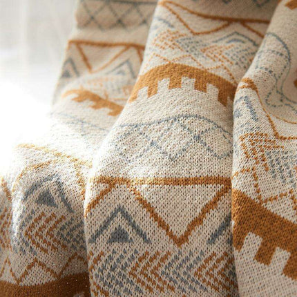 Cozy Nordic Luxe Acrylic Knit Blanket | Elegant Winter Home Decor & Sofa Throw