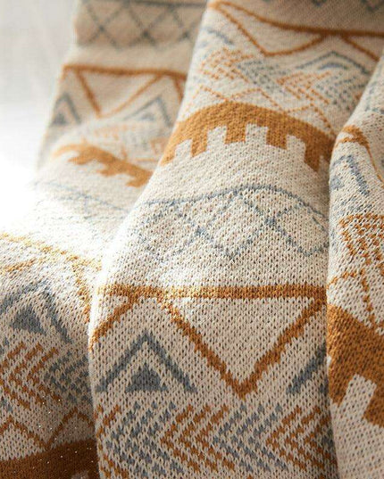 Cozy Nordic Luxe Acrylic Knit Blanket | Elegant Winter Home Decor & Sofa Throw