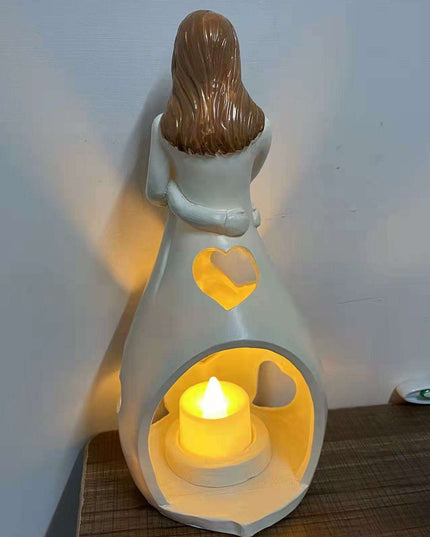Enchanting Resin Candle Holder for Mother's Day with Cozy Illumination