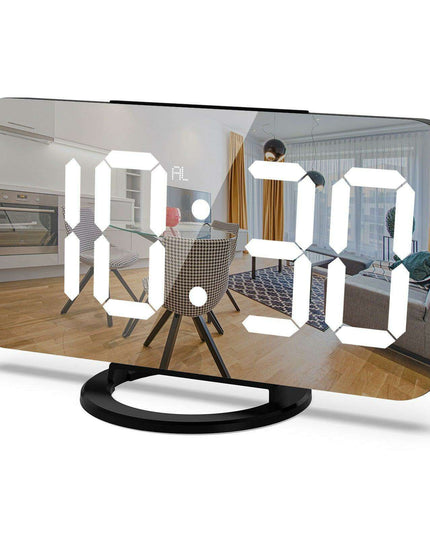 Intelligent LED Alarm Clock with Dual USB Charging and Adaptive Brightness Sensor