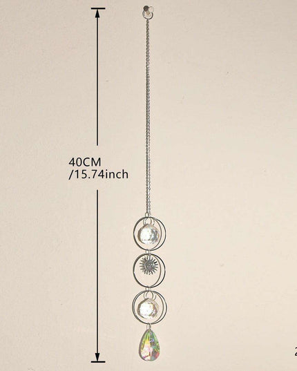 Enchanting Crystal-Embellished Iron Evil Eye Dream Catcher Necklace