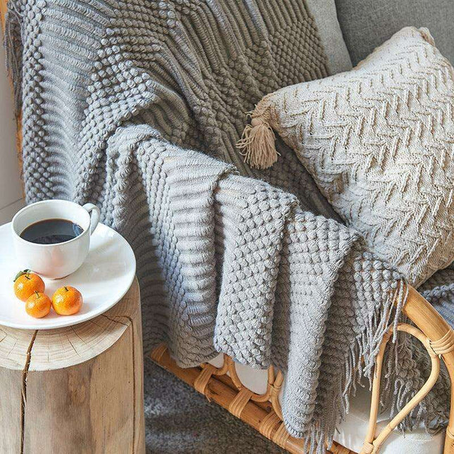 Elegant Embrace: Premium Acrylic Throw Blanket for Cozy Sophistication