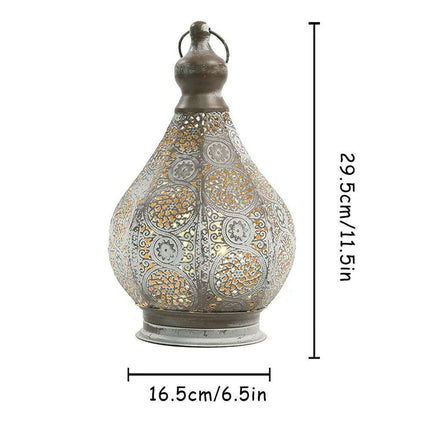 Moroccan Elegance: Vintage Metal Candle Lantern for Enchanting Ambiance