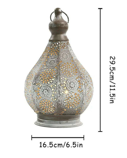 Moroccan Elegance: Vintage Metal Candle Lantern for Enchanting Ambiance