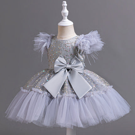 Peekaboo Studio Flower Children's Wedding Dress with Tulle Skirt, Summ
