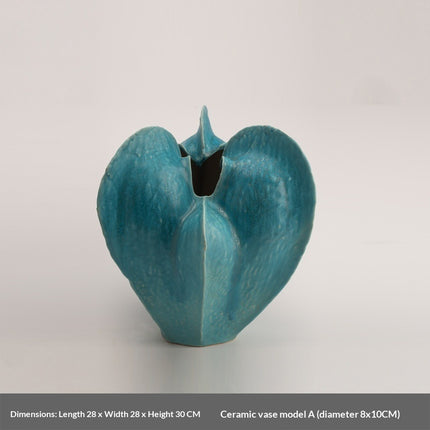 Carambola Ceramic Vase Ornament Abstract Artist Modern Minimalist Glazed Pottery