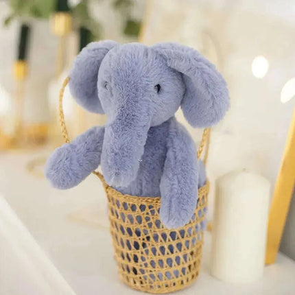 Adorable Plush Fluffy Animal Cuddly Dolls - Elephants, Teddy Bears, Pandas, and Dinosaurs for Kids