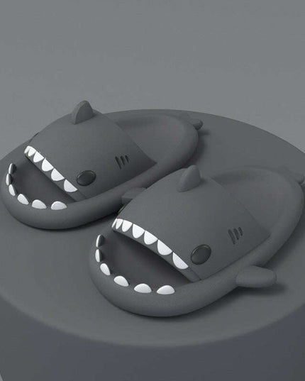 Adult's Slippers Indoor Outdoor Funny Shark Cartoon