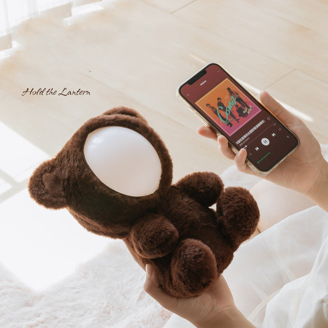 Bluetooth Cartoon Plush Audio Night Light With Breathing Dimmer Atmosphere Light