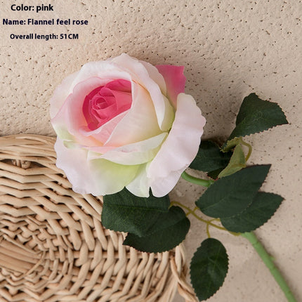 Peekaboo Studio Flannel Rose Artificial Flowers - Wedding & Home Decor