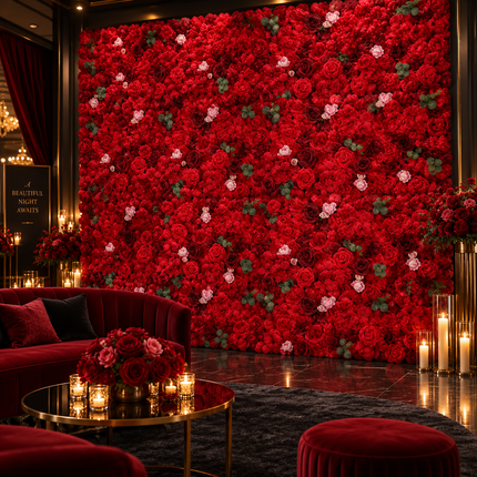 Elegant Floral Wall Art Handmade with Cotton, Silk, and Artificial Blooms - Très Elite