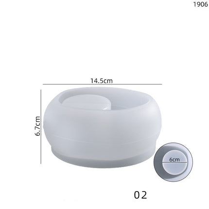 Silicone Mold Round Oval Stone Flower Pot Candle Lamp Holder Ornaments