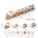 Educational Wooden Train Set for Babies - Montessori-Inspired Learning Toy with Trolley and Number Blocks