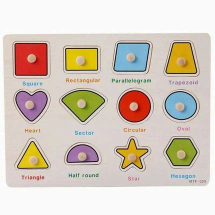 Interactive Montessori Wooden Puzzle Set - Fun Learning Toy for Early Childhood Development