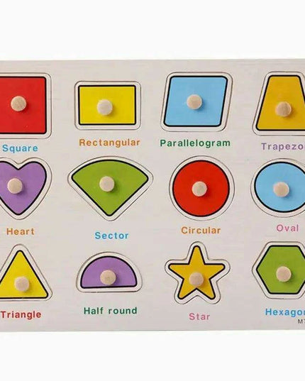 Interactive Montessori Wooden Puzzle Set - Fun Learning Toy for Early Childhood Development
