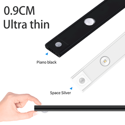 USB LED Night Light With Motion Sensor Ultra Thin Wireless Cabinet Wardrobe