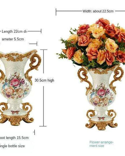 Luxury European Resin Accent Vase: A Touch of Elegance for Home Decor