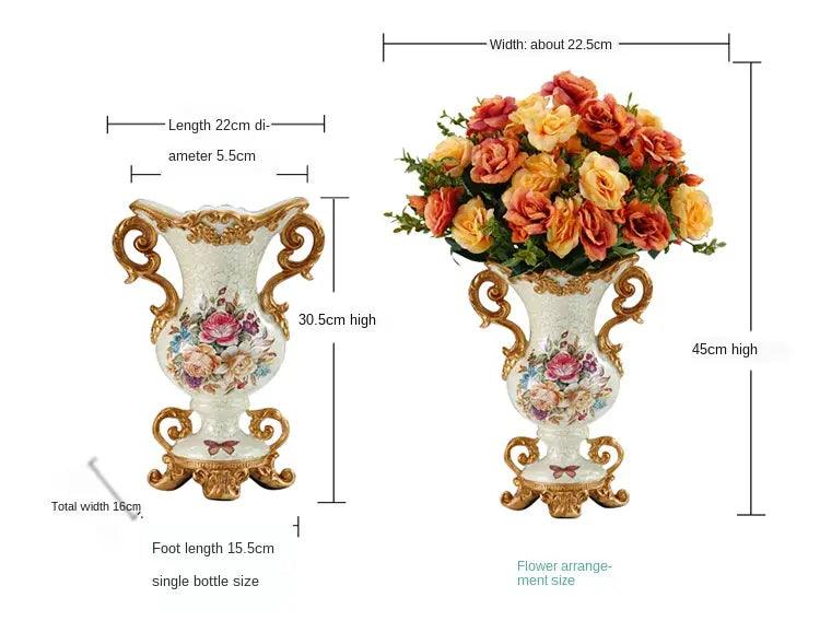 European Elegance: Exquisite Resin Vase for Luxurious Home Decor