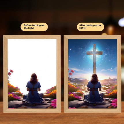 Peekaboo Studio Jesus LED Night Light & Photo Frame - Unique Home Deco