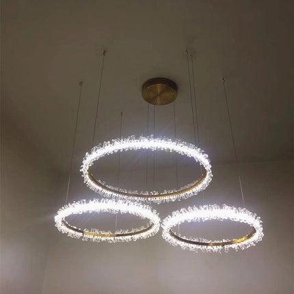 Living Room Crystal Chandelier Modern Style Electroplated Gold Creativ