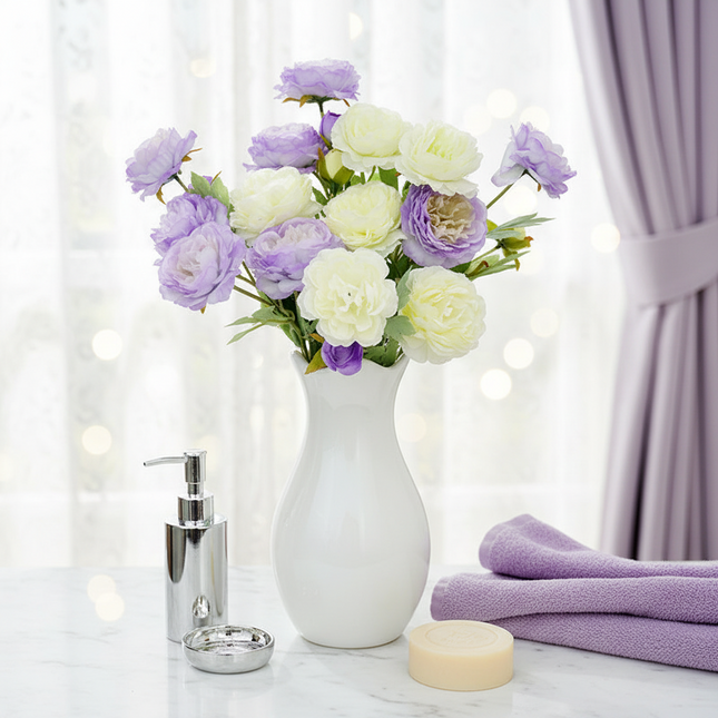 Peekaboo Studio Artificial Dew Lotus Flower - Elegant Home Décor Accen
