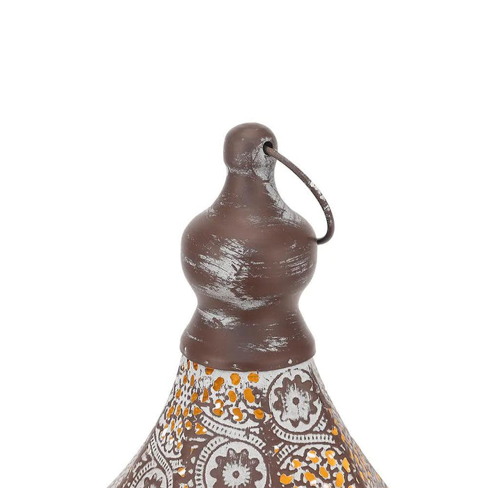 Moroccan Elegance: Vintage Metal Candle Lantern for Enchanting Ambiance