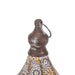 Moroccan Battery-Powered Table Lamp - Metal Lantern Candle Holder Hallowwen or Christmas