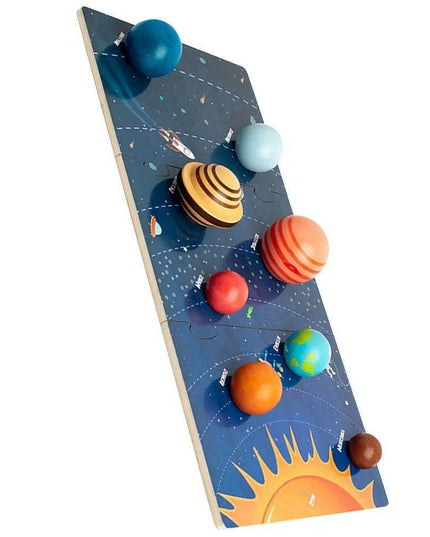 Galactic Discovery Wooden Puzzle Set: Solar System Adventure Kit for Kids