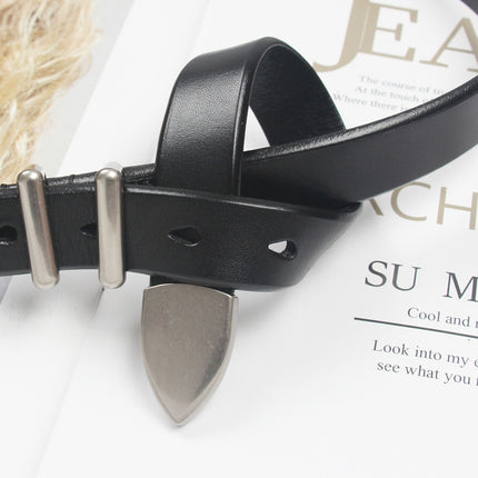 Peekaboo Studio Korean Artistic Silver Buckle Women's Slim Waist Belt