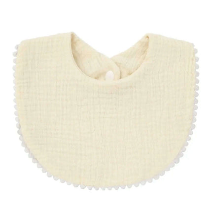 Soft Cotton Baby Bibs with Absorbent Lace - Perfect for Newborns and Toddlers