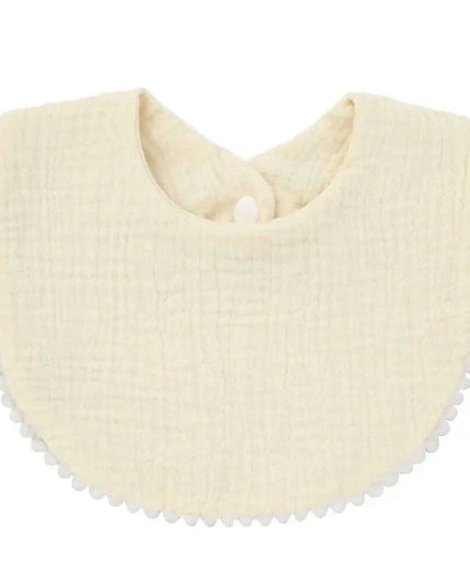 Soft Cotton Baby Bibs with Absorbent Lace - Perfect for Newborns and Toddlers