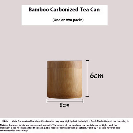 Portable Bamboo Tea Jar Sealed Bamboo Pipe