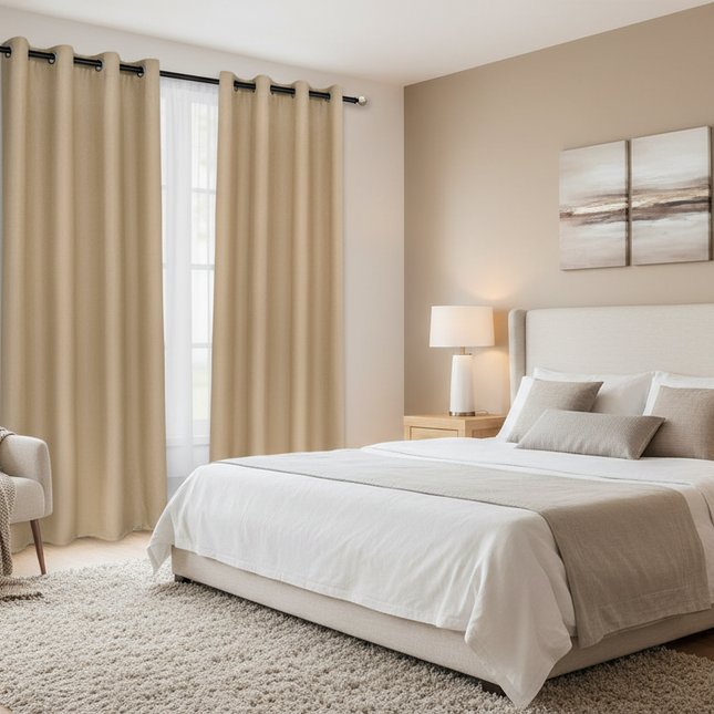 Peekaboo Studio Full Blackout Curtain with Black Lining - 1pc