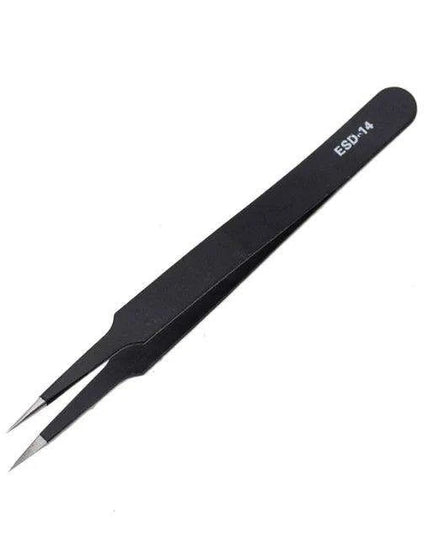 Precision ESD Stainless Steel Tweezers Set - 6 Pieces for Delicate DIY Projects