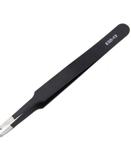Precision ESD Stainless Steel Tweezers Set - 6 Pieces for Delicate DIY Projects