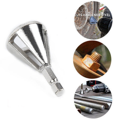1*CR12MOV High Strength Hardness Drill Bit Remove Burr Deburring External Chamfer Tool Silver Hex shank FreeDropship