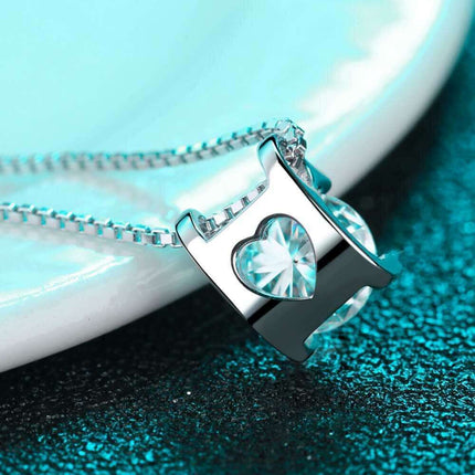 1 Carat Lab-Created Diamond Sterling Silver Necklace - Timeless Elegance and Quality Assurance - Très Elite