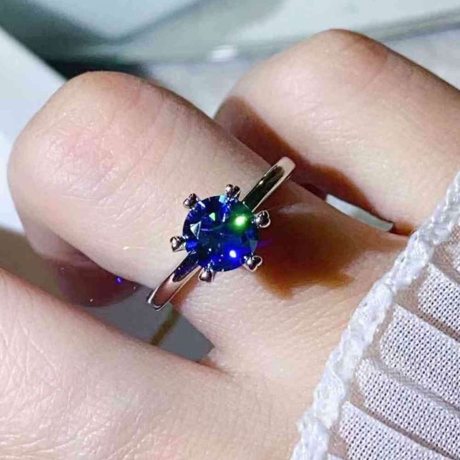 1 Carat Lab-Created Diamond Sterling Silver Solitaire Ring - A Symbol of Timeless Grace and Refined Beauty