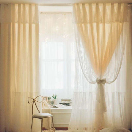 1 Panel - Charming 3-Layer Lace Blackout Drapes for Dreamy Girls' Retreats- Très Elite- Très Elite