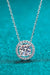 Luxurious 1 Carat Moissanite Round Pendant Necklace in 925 Sterling Silver