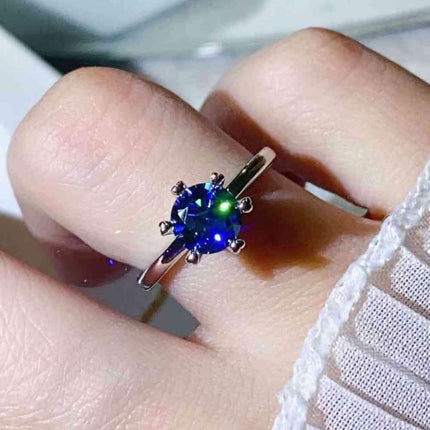 1 Carat Lab-Created Diamond Sterling Silver Solitaire Ring - A Symbol of Timeless Grace and Refined Beauty